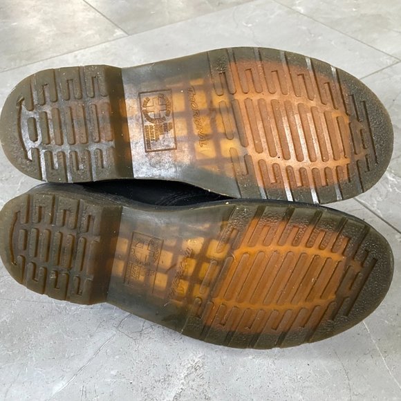 Dr. Martens 1460 Black Greasy Leather Lace Up Boots - Picture 3 of 4